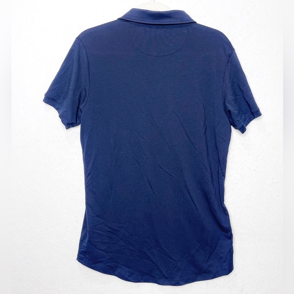 Cuts Prestige Polo Curve Hem Pacific Blue Pima Cotton Blend Polo Size Medium - Picture 4 of 10